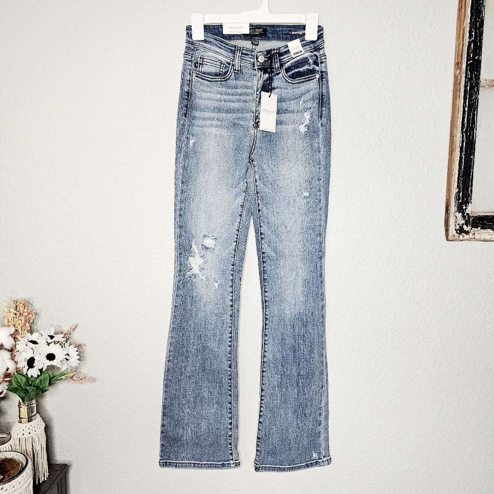 Judy Blue High Rise Bootcut Jeans Size 1/25 Slight Distressing Work Or Play NWT - Picture 6 of 15
